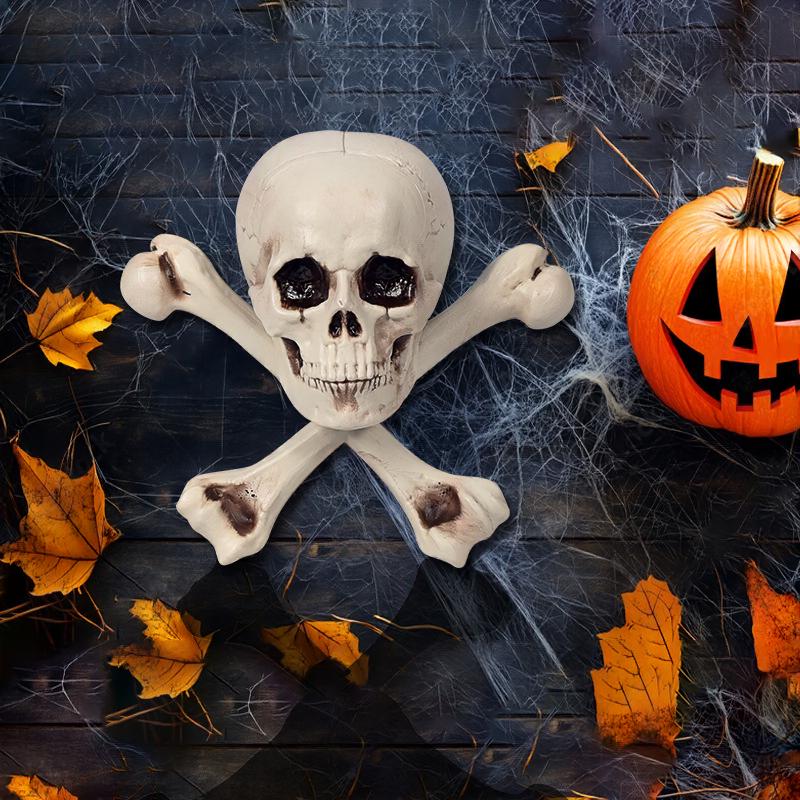 plastic skeleton props for Halloween