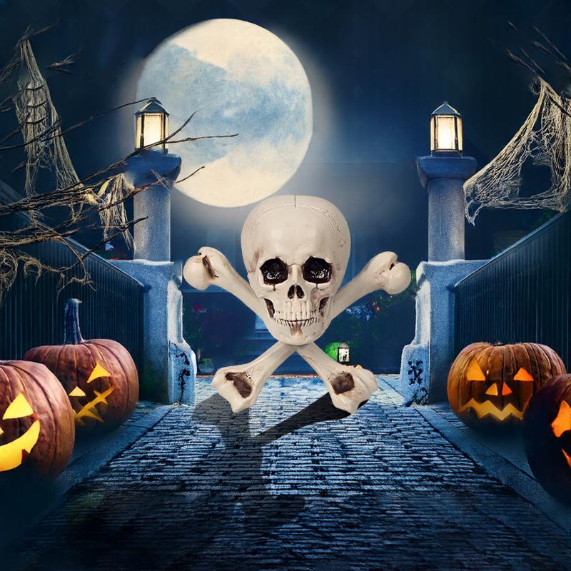 plastic skeleton props for Halloween
