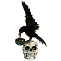 Watchful Crow with Tea Light Lantern | Halloween Decor | Katherine's Collection