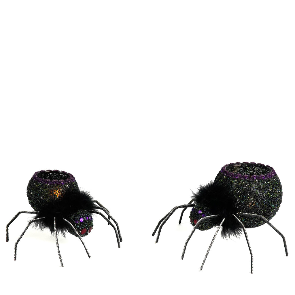 Spider Tea Lights Set of 2 | Halloween Decor | Katherine's Collection