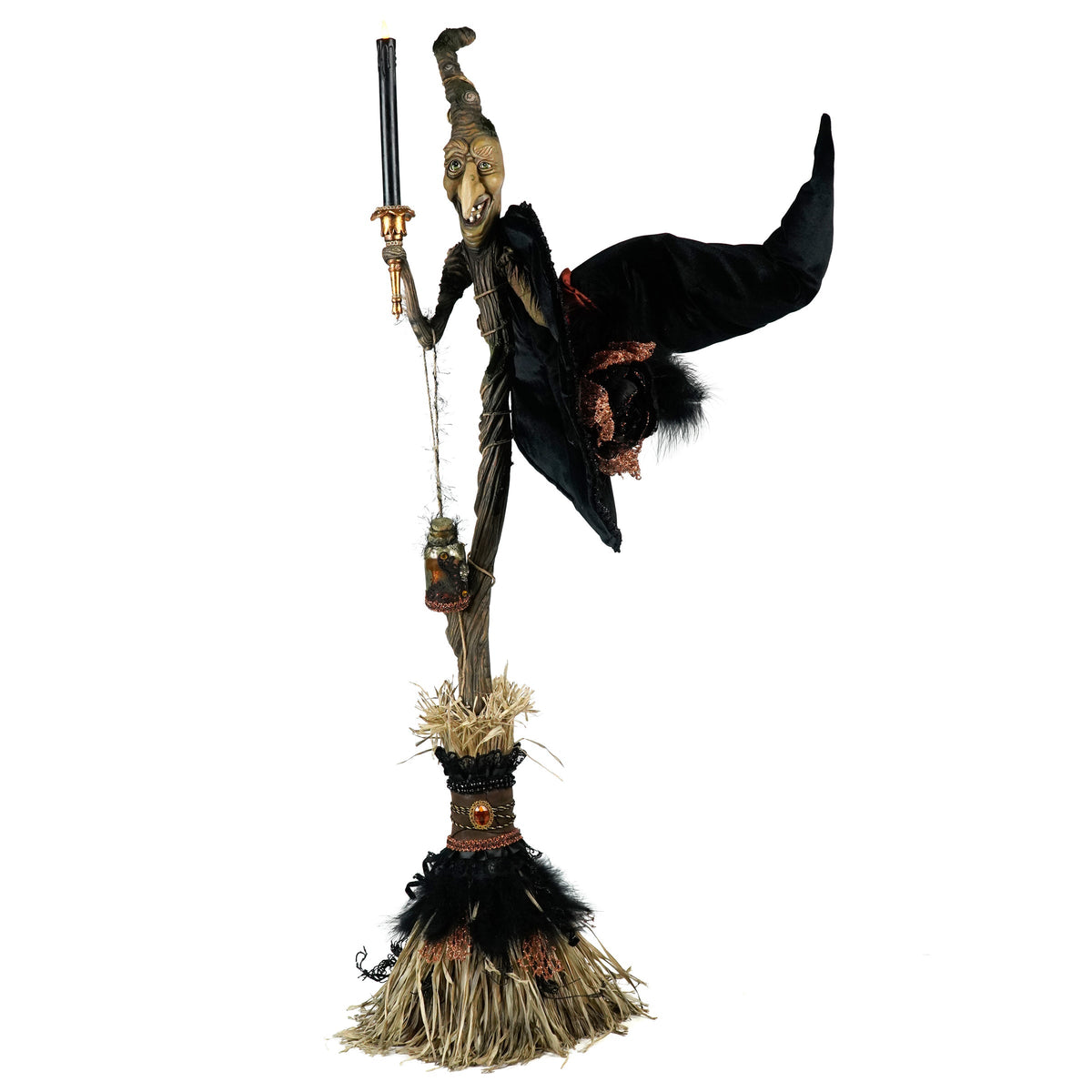 Bramble Broom with Witch Hat | Halloween Decor | Katherine's Collection
