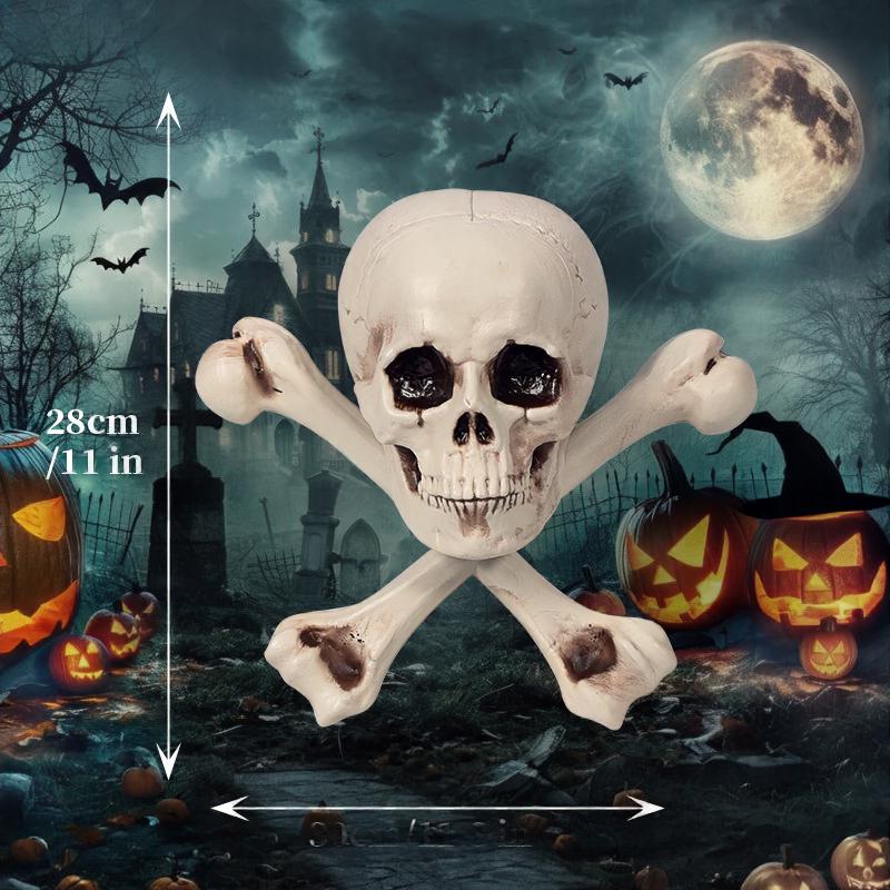 plastic skeleton props for Halloween