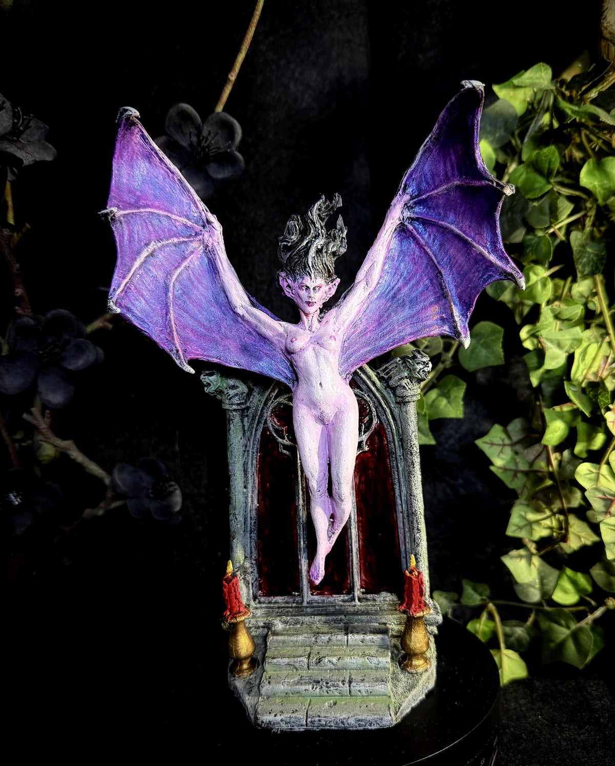 Carmilla the Vampire Statue, Full Color Resin Sculpture | Legendary Vampire Figurine |Victorian Gothic Horror|Gothic Gift and Spooky Decor