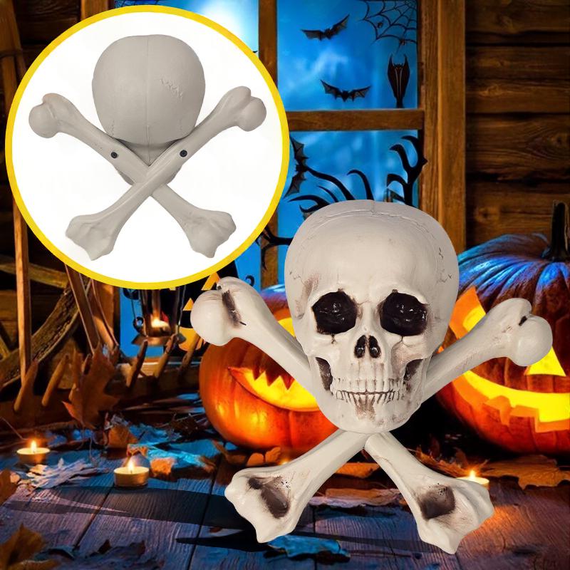 plastic skeleton props for Halloween