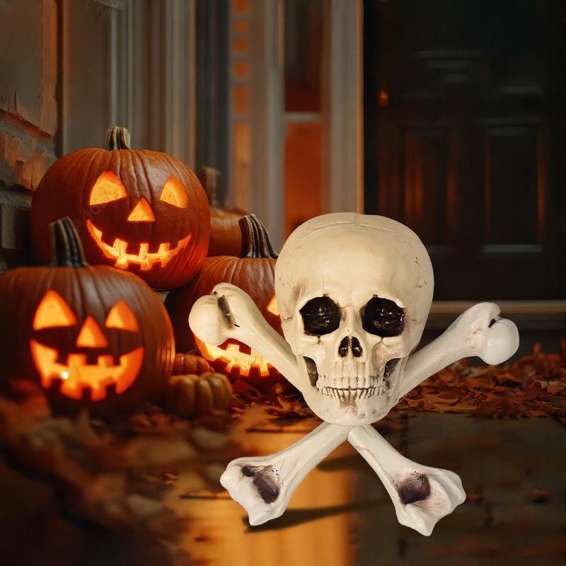 plastic skeleton props for Halloween