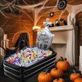 Tombstone Halloween Decoration with Pirate Skull