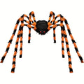200CM Halloween Plush Spider Decoration with Red Eyes