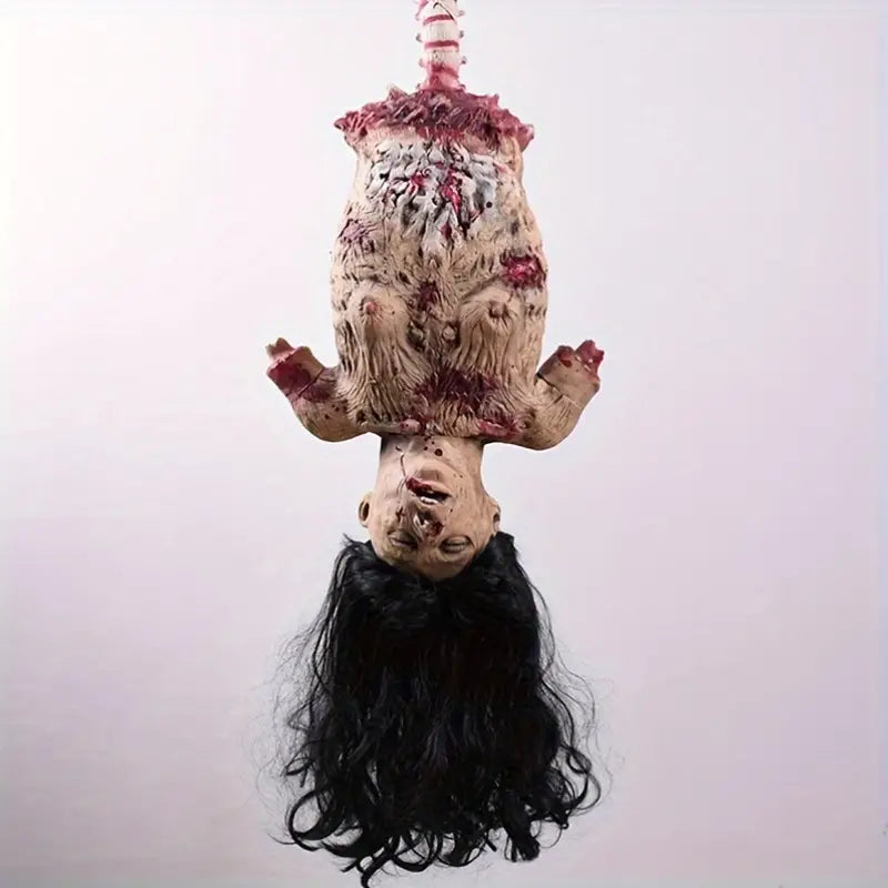 Hanging Doll - with Long Black Hair