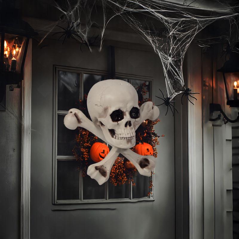 plastic skeleton props for Halloween