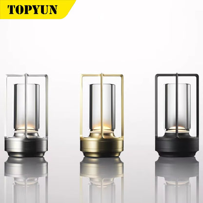 Rechargeable Crystal Lamp Bedside Table Bedroom LED Touch Table Lamp Restaurant Decoration Atmosphere Night Light