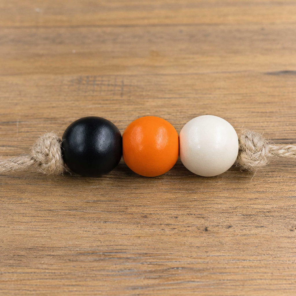 Happy Halloween Wooden Wall Hanger with 3 Hanging Decorations – Handcrafted Halloween Décor – 862104-S4