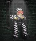 Animated Halloween Skull Prisoner Decoration ‚Äì Infrared Sensor, Screaming Sound & Glowing Red Eye