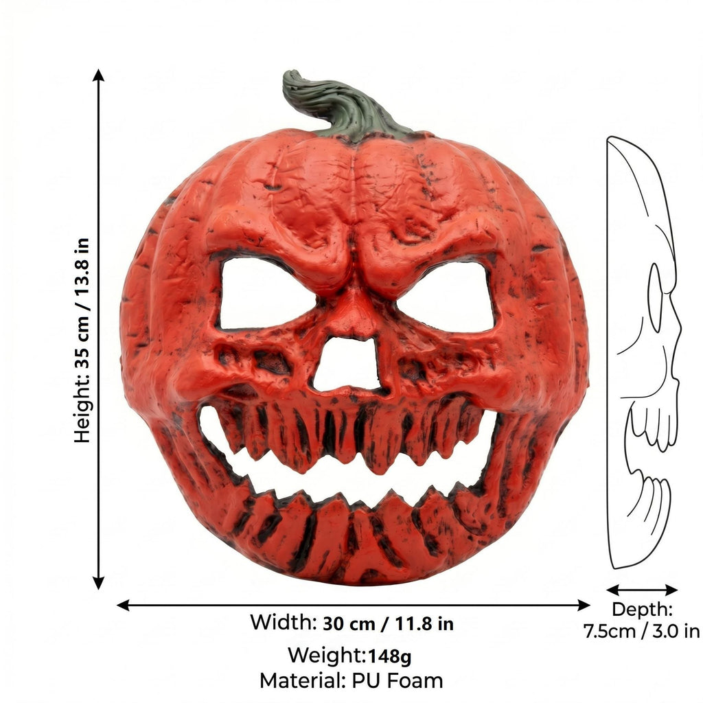 Halloween PU Foam Pumpkin Costume Masks ‚Äì 3 Pack