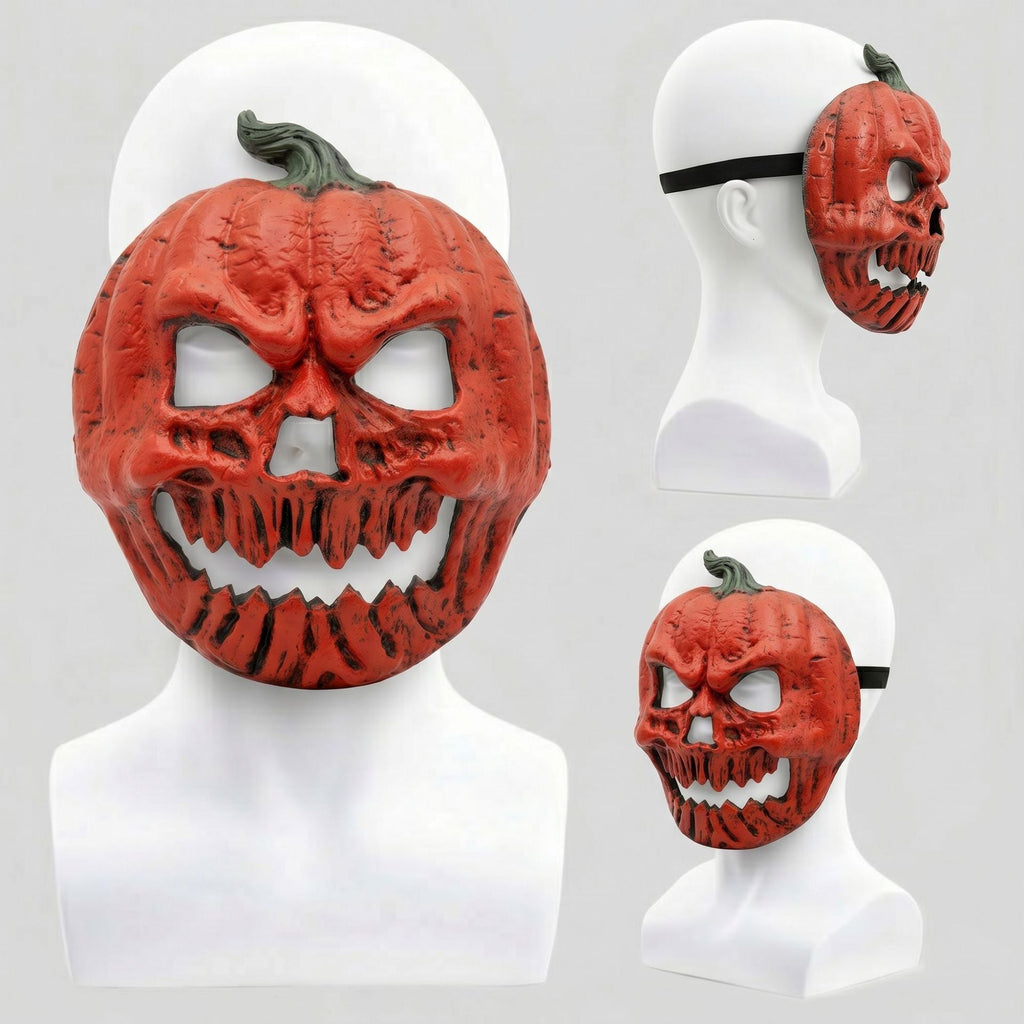 Halloween PU Foam Pumpkin Costume Masks ‚Äì 3 Pack