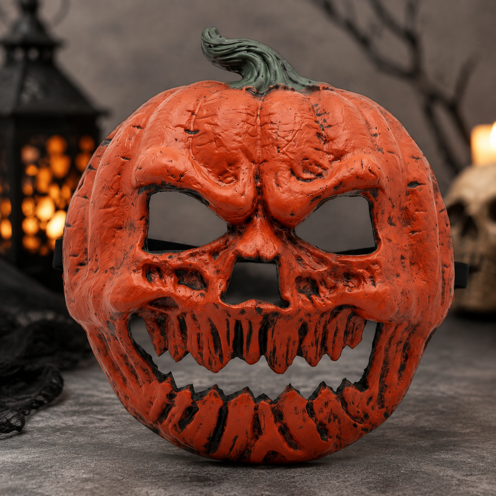 Halloween PU Foam Pumpkin Costume Masks ‚Äì 3 Pack