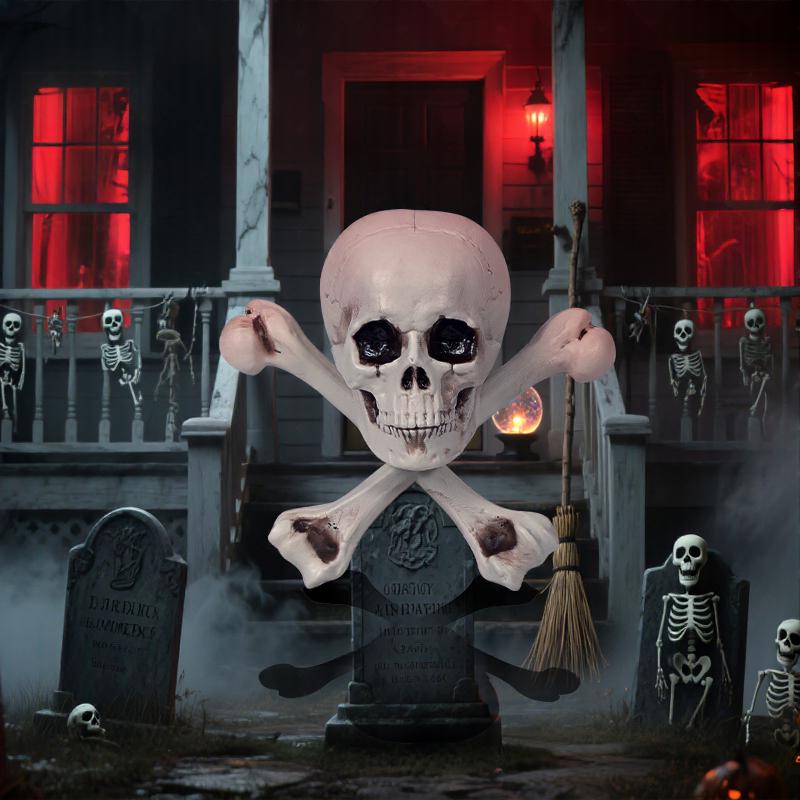 plastic skeleton props for Halloween