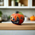 Mini Talavera Pumpkin | Handmade Mexican Jack-O'-Lantern