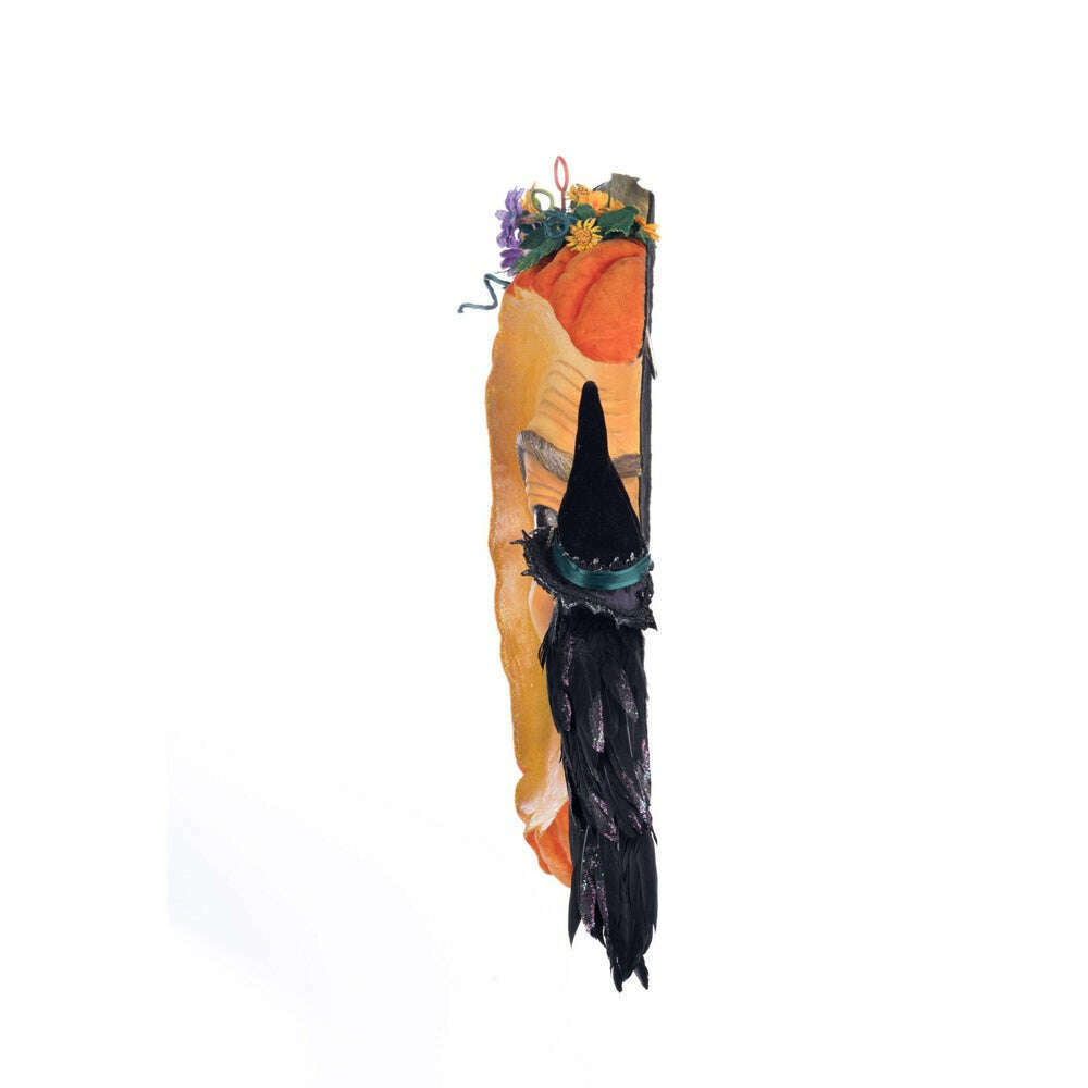 Pumpkin Moon Witch Wall Piece or Tabletop | Halloween Decor | Katherine's Collection